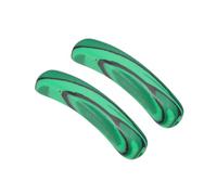 PATIKIL 2 Pcs Natural Stone, 36 x 10 mm Natural Curved Clear Quartz Stone Crystal Handmade Jade Flat Beads for DIY Crafting, Peacock Pine