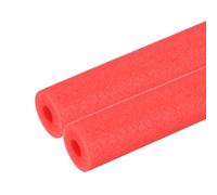 PATIKIL 2 Pcs Pipe Insulation Foam Tube, Heat Preservation Foam Pipe Tubing Covers 1/2" (12mm) ID x 3.3FT x 1-3/8" OD for Handle Heat Water Pipe Freeze Protection, Red