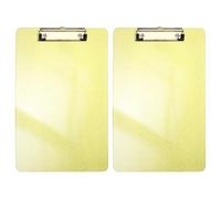 PATIKIL 2 Pcs Plastic Clip Boards, A4 Size Glitter Gold Tone Stylish Clip Boards Glitter Design Cute Clipboards Office Supplies for Restaurant Shop Store Note Memo Card Sign Holder