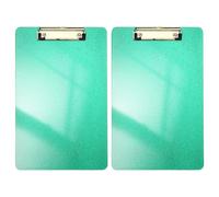 PATIKIL 2 Pcs Plastic Clip Boards, A4 Size Glitter Green Stylish Clip Boards Glitter Design Cute Clipboards Office Supplies for Restaurant Shop Store Note Memo Card Sign Holder