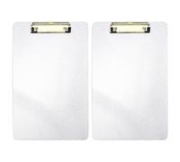 PATIKIL 2 Pcs Plastic Clip Boards, A4 Size Glitter Silver Tone Stylish Clip Boards Glitter Design Cute Clipboards Office Supplies for Restaurant Shop Store Note Memo Card Sign Holder