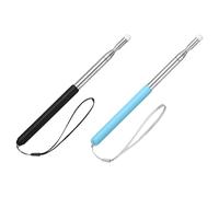 PATIKIL 2 PCS Pointer Finger Stick, 39.4" Teacher Finger Pointer Stick Retractable Touch Infrared Screens Whiteboard Presenters Extendable Telescopic for Classroom Teacher, Black, Blue