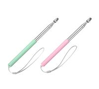 PATIKIL 2 PCS Pointer Finger Stick, 39.4" Teacher Finger Pointer Stick Retractable Touch Screens Whiteboard Presenters Extendable Telescopic for Classroom Teacher, Pink, Green