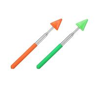 PATIKIL 2 PCS Pointer Finger Stick, Teacher Finger Pointer Stick Retractable Whiteboard Hand Presenters Extendable Telescopic for Classroom Teachers Reading Study Arrow, Orange, Green
