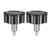PATIKIL 2 Pcs Pull-up Spring Knob M16 Pull Pin Knob 21mm Thread Length Exercise Bike Pin Knob Screw Replacement Part for Fitness Equipment Bicycle Equipment, Black