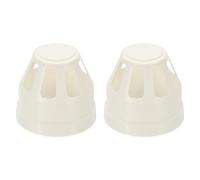 PATIKIL 2 Pcs PVC Drain Pipe Vent Cap, 2 Inch Vent Pipe End Cap Cover Roof Air Vent Round Chimney Cap Air Vent Covers for DWV Pipe Fitting Ventilation Exhaust System, White