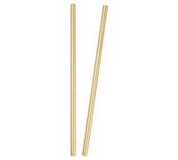 PATIKIL 2 Pcs Round Brass Rods, 6mm Dia. 18cm / 7.09 Inch Length H59 Brass Bar Solid Metal Rods for DIY Crafting Jewelry Plating Repairing Science Class, Brassy