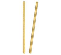 PATIKIL 2 Pcs Round Brass Rods, 8mm Dia. 18cm / 7.09 Inch Length H59 Brass Bar Solid Metal Rods for DIY Crafting Jewelry Plating Repairing Science Class, Brassy