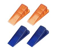 PATIKIL 2 Pcs Rubber Door Stop, Door Stoppers Wedge Anti-Slip Doorstop for Bottom on Floor Non-Marking Floor Protectors for Carpet Tile Concrete Wooden Floor Home Office, Blue/Orange