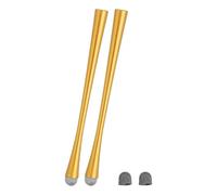 PATIKIL 2 Pcs Slim Waist Stylus Pens for Touch Screens, 2 in 1 High Sensitivity Universal Pen Capacitive Stylus for Phone Tablets Laptop Touch Screen Devices, Gold