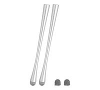 PATIKIL 2 Pcs Slim Waist Stylus Pens for Touch Screens, 2 in 1 High Sensitivity Universal Pen Capacitive Stylus for Phone Tablets Laptop Touch Screen Devices, Silver