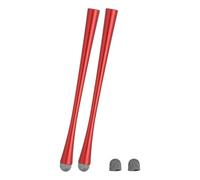 PATIKIL 2 Pcs Slim Waist Stylus Pens for Touch Screens, 2 in 1 High Sensitivity Universal Pen Capacitive Stylus for Phone Tablets Laptop Touch Screen Devices, Red
