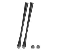 PATIKIL 2 Pcs Slim Waist Stylus Pens for Touch Screens, 2 in 1 High Sensitivity Universal Pen Capacitive Stylus for Phone Tablets Laptop Touch Screen Devices, Black