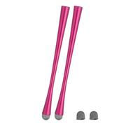 PATIKIL 2 Pcs Slim Waist Stylus Pens for Touch Screens, 2 in 1 High Sensitivity Universal Pen Capacitive Stylus for Phone Tablet Laptop Touch Screen Devices, Red