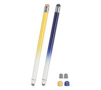 PATIKIL 2 Pcs Stylus Pens for Touch Screens, 2 in 1 High Sensitivity Universal Pen Capacitive Stylus for Phone Tablets Laptop Touch Screen Devices, Blue Yellow
