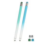 PATIKIL 2 Pcs Stylus Pens for Touch Screens, 2 in 1 High Sensitivity Universal Pen Capacitive Stylus for Phone Tablets Laptop Touch Screen Devices, Blue Green