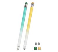 PATIKIL 2 Pcs Stylus Pens for Touch Screens, 2 in 1 High Sensitivity Universal Pen Capacitive Stylus for Phone Tablets Laptop Touch Screen Devices, Green Yellow