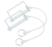 PATIKIL 2 Pcs Trailer Coupler Pins, (12mm x 100mm) Square Shaft Locking Pin with Ear Extended Cord Quick Release Ring Round Arch Wire Retainer for Farm Trailers Hitches