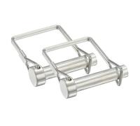 PATIKIL 2 Pcs Trailer Coupler Pins, 3/8" x 2" (10mm x 50mm) Safety Wire Lock Hitch Pin Arch Shaft Spring Locking Clip Square with Loop for Farm Trailers Lawn Garden Wagons