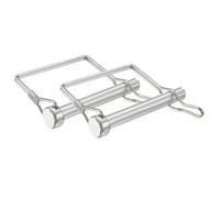PATIKIL 2 Pcs Trailer Coupler Pins, 3/8" x 2.8" (9.5mm x 70mm) Safety Wire Lock Hitch Pin Arch Shaft Spring Locking Clip Square for Farm Trailers Lawn Garden Wagons