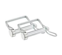 PATIKIL 2 Pcs Trailer Coupler Pins, 5/16" x 1.7" (8mm x 43mm) Safety Wire Lock Hitch Pin Arch Shaft Spring Locking Clip Square for Farm Trailers Lawn Garden Wagons