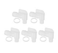 PATIKIL 2" Plastic Spigot Faucet, 5 Packs Barrel Faucet Durable Polyethylene Material Replacement Spigot for 15/30/50 Gallon Plastic & Steel Drum, White