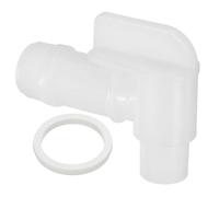 PATIKIL 2" Plastic Spigot Faucet, Barrel Faucet Durable Polyethylene Material Replacement Spigot for 15/30/50 Gallon Plastic & Steel Drum, White