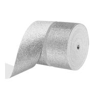 PATIKIL 2 Rolls Metallic Glitter Ribbon Roll, 2/3 Inch x 10 Yards Sparkly Glitter Ribbon for Gift Wrapping Crafts Holiday Wedding Birthday Party Decoration Floral Bouquet, Silver