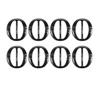 PATIKIL 2" Scarf Ring Clip, 8 Pcs Resin Oval T-Shirt Clip Fashion Ring Scarves Clasp Buckle Tie Circle Clip for Women Silk Clothing Decoration, Featured Black