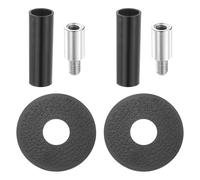 PATIKIL 2 Set Arcade Game Joystick Extender, 10mm Arcade Joystick Shaft Extender Thickened Game Controller Rod Screw with Dust Cover Washer for Classic Fighting Machine, Silver