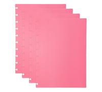 PATIKIL 2 Set Discbound Notebook Cover, 10 x 7.1 B5 Letter Size PP Disc Planner Cover for Notebook Planner Office Product, Pink