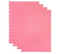 PATIKIL 2 Set Discbound Notebook Cover, 11.8 x 8.5 A4 Letter Size PP Disc Planner Cover for Notebook Planner Office Product, Pink
