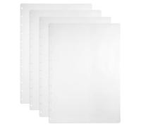 PATIKIL 2 Set Discbound Notebook Cover, 11.8 x 8.5 A4 Letter Size PP Disc Planner Cover for Notebook Planner Office Product, White