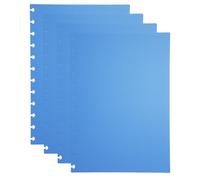 PATIKIL 2 Set Discbound Notebook Cover, 11.8 x 8.5 A4 Letter Size PP Disc Planner Cover for Notebook Planner Office Product, Blue