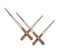 PATIKIL 2 Set Long Shaft Clock Movement Hand, 185mm Walnut Wooden Hand for 40cm-2mm Short Tail Wall Clock, Quartz Movement Mechanism Repair Replacement Kit for DIY Craft Home Art Decor