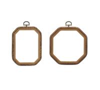 PATIKIL 2 Sizes Embroidery Hoops Set, 2 Pieces Imitated Wood Octagonal Frame Cross Stitch Hoop Ring for Embroidery Art Craft Sewing Ornaments Hanging Decoration