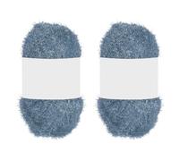 PATIKIL 2 Skeins 109 Yards Scrubbie Yarn, Sparkle Yarn Polyester Scrubbie Sparkle Red Heart Glass for Dishcloths Crocheting Knitting Blanket Rug Sweater Scarf Hat, Silver Gray