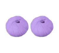 PATIKIL 2 Skeins Mohair Yarn, Soft Yarn Faux Mohair Fuzzy Fur Fine Fluffy Yarns Thin for Crocheting Knitting Sweater Scarf Hat Crafts Blanket Rug, Light Purple