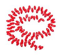PATIKIL 2 Strands 180-190Pcs Teardrop Crystal Beads, 12x6mm Faceted Teardrop Briolette Horizontal Glass Beads Loose Bead for Bracelet Jewelry Making, Red