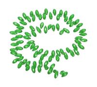 PATIKIL 2 Strands 180-190Pcs Teardrop Crystal Beads, 12x6mm Faceted Teardrop Briolette Horizontal Glass Beads Loose Bead for Bracelet Jewelry Making, Grass Green