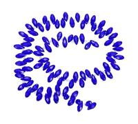 PATIKIL 2 Strands 180-190Pcs Teardrop Crystal Beads, 12x6mm Faceted Teardrop Briolette Horizontal Glass Beads Loose Bead for Bracelet Jewelry Making, Dark Blue