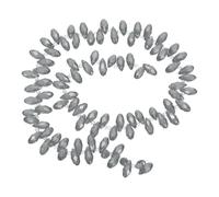 PATIKIL 2 Strands 180-190Pcs Teardrop Crystal Beads, 12x6mm Faceted Teardrop Briolette Horizontal Glass Beads Loose Bead for Bracelet Jewelry Making, Transparent Grey