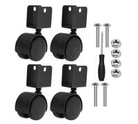 PATIKIL 2" Swivel Caster with 0.98" U Bracket, 4 Pack 360° Rotation Swivel No Noise Wheel Total Load Capacity 132 Lbs for Furniture Legs