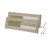 PATIKIL 2" x 12" Duct Opening Vent Cover, 2 Pcs Toe Kick Vent Cover HVAC Toe Space Register Grille Return Air Grilles for Home Ceiling Wall Floor, Brown-Outer Size: 3.4" x 13.4"