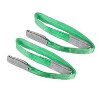 PATIKIL 2" x 4' Lift Strap, 2 Pack 4409lbs Lifting Slings Flat Eye to Eye, 2 Ply Polyester Webbing Lifting Moving Straps for Rigging Hoisting Gear, Green