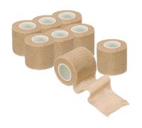 PATIKIL 2" x 5 Yard Bandage Wrap, 8Pcs Breathable Self Adhesive Elastic Bandage Wrap Roll Athletic Cohesive Tape for Wrists Knees Ankles Thighs Feet Sports Sprains Swelling, Beige