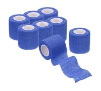 PATIKIL 2" x 5 Yard Bandage Wrap, 8Pcs Breathable Self Adhesive Elastic Bandage Wrap Roll Athletic Cohesive Tape for Wrists Knees Ankles Thighs Feet Sports Sprains Swelling, Dark Blue