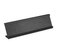PATIKIL 2 x 7.8inch Aluminum Name Plate Holder, 1Pcs L Type for Desk Office Business Door Sign Holder Black