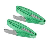 PATIKIL 2" x 8' Lift Strap, 2 Pack 4409lbs Lifting Slings Flat Eye to Eye, 2 Ply Polyester Webbing Lifting Moving Straps for Rigging Hoisting Gear, Green