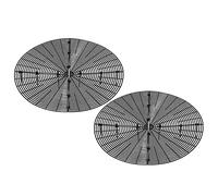 PATIKIL 20.5" Plant Pot Grid, 2 Pack Round ABS Flowerpot Soil Protector Cover, Black